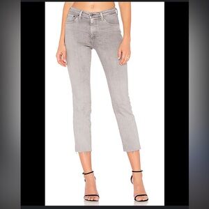 Ag Adriano Goldschmied The Isabelle High Rise Straight Leg Crop Jeans Size 31